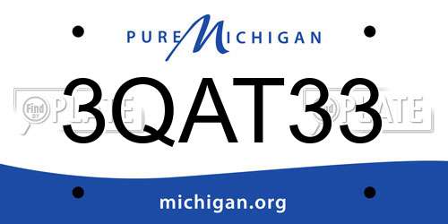 3QAT33 Michigan License Plate