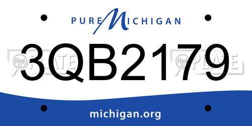 3QB2179 Michigan License Plate
