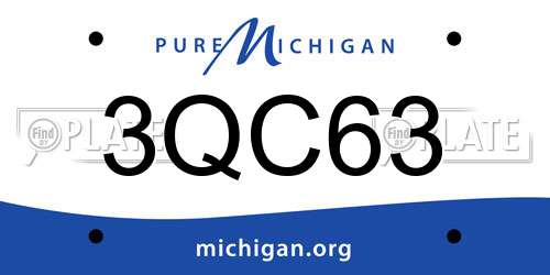 3QC63 Michigan License Plate