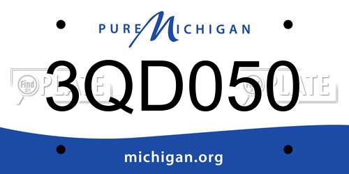 3QD050 Michigan License Plate