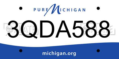 3QDA588 Michigan License Plate