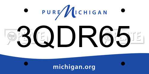 3QDR65 Michigan License Plate