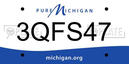 3QFS47 Michigan License Plate