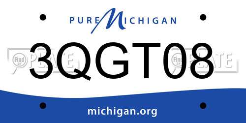 3QGT08 Michigan License Plate