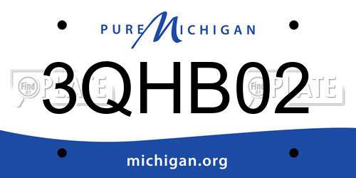 3QHB02 Michigan License Plate
