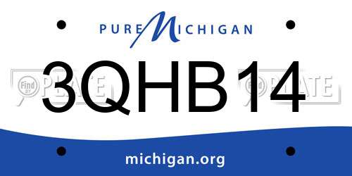3QHB14 Michigan License Plate