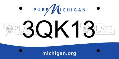 3QK13 Michigan License Plate