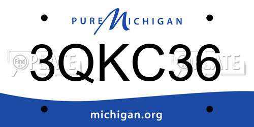 3QKC36 Michigan License Plate