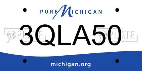 3QLA50 Michigan License Plate