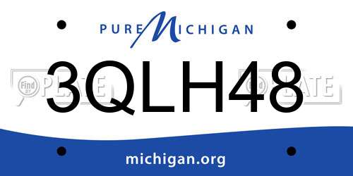 3QLH48 Michigan License Plate