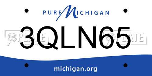 3QLN65 Michigan License Plate