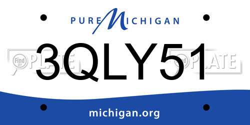 3QLY51 Michigan License Plate