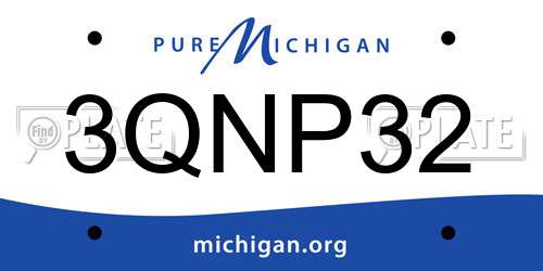 3QNP32 Michigan License Plate