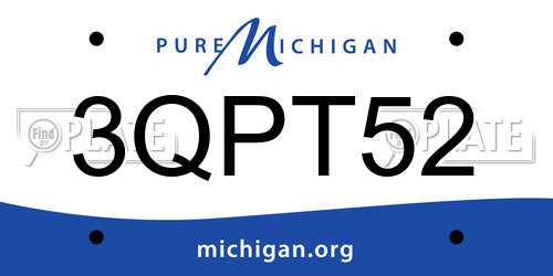 3QPT52 Michigan License Plate
