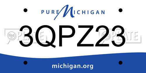 3QPZ23 Michigan License Plate