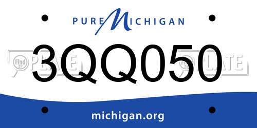 3QQ050 Michigan License Plate