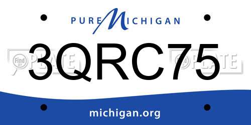 3QRC75 Michigan License Plate