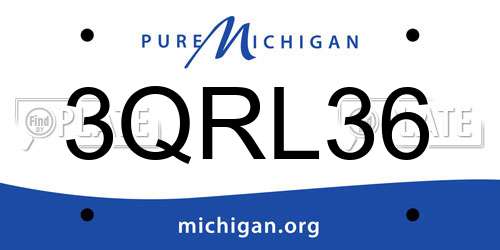 3QRL36 Michigan License Plate