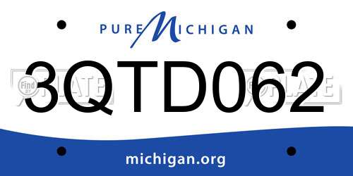 3QTD062 Michigan License Plate