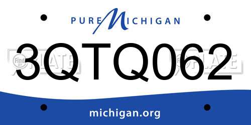 3QTQ062 Michigan License Plate