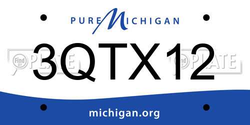 3QTX12 Michigan License Plate