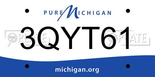 3QYT61 Michigan License Plate