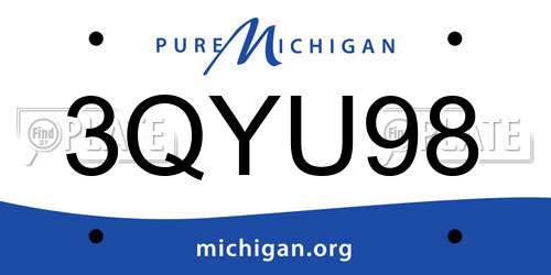 3QYU98 Michigan License Plate