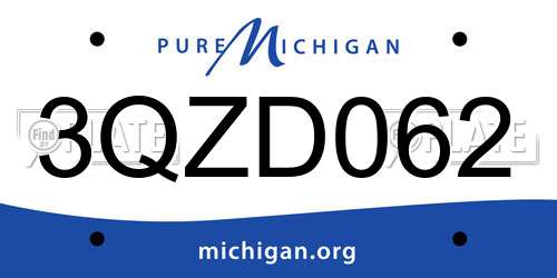 3QZD062 Michigan License Plate