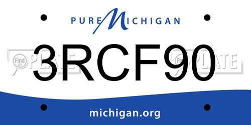 3RCF90 Michigan License Plate