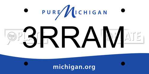 3RRAM Michigan License Plate