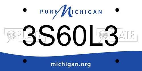 3S60L3 Michigan License Plate