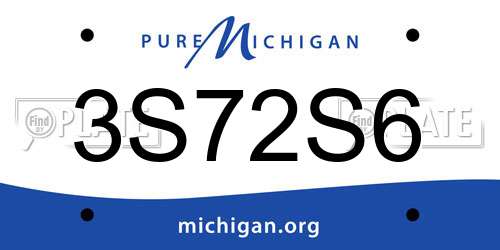 3S72S6 Michigan License Plate