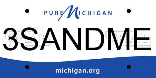 3SANDME Michigan License Plate