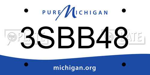 3SBB48 Michigan License Plate