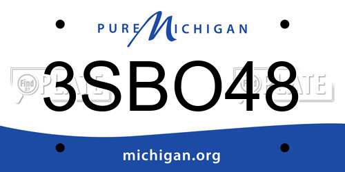 3SBO48 Michigan License Plate