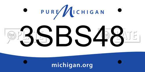 3SBS48 Michigan License Plate