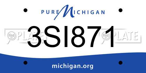 3SI871 Michigan License Plate