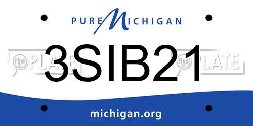 3SIB21 Michigan License Plate