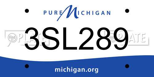 3SL289 Michigan License Plate