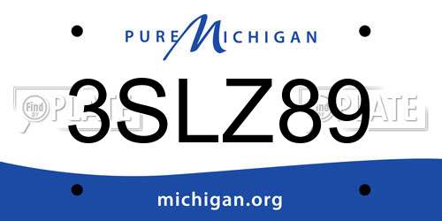 3SLZ89 Michigan License Plate