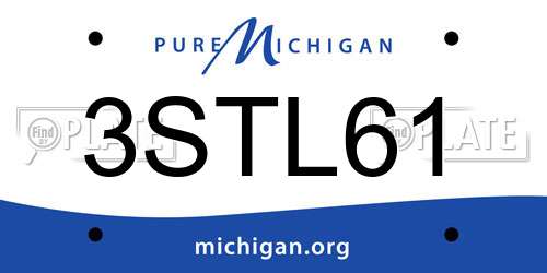 3STL61 Michigan License Plate