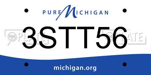 3STT56 Michigan License Plate