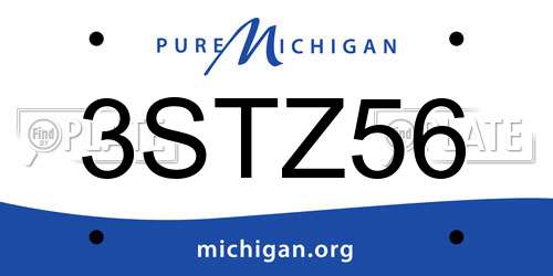 3STZ56 Michigan License Plate
