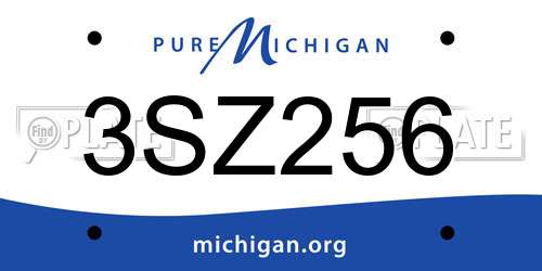 3SZ256 Michigan License Plate