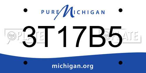 3T17B5 Michigan License Plate