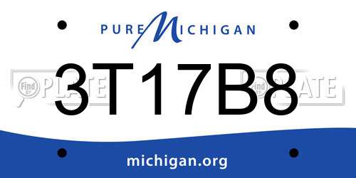 3T17B8 Michigan License Plate