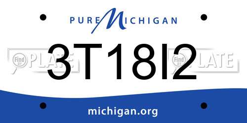 3T18I2 Michigan License Plate