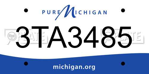 3TA3485 Michigan License Plate