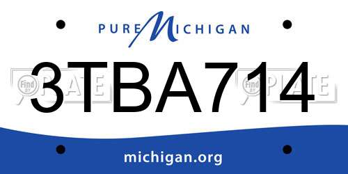 3TBA714 Michigan License Plate