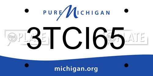 3TCI65 Michigan License Plate